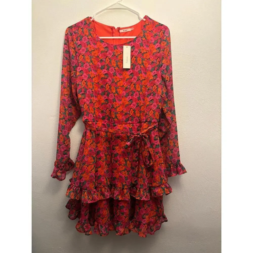 Francesca’s Collection Floral Mini Dress Size XL - Picture 1 of 9